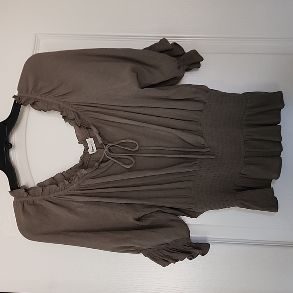 In loom olive colored blouse